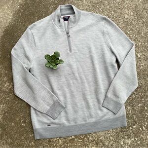 UNTUCKit | Men’s 100% Merino Wool Quarter Zip Gray Sweater